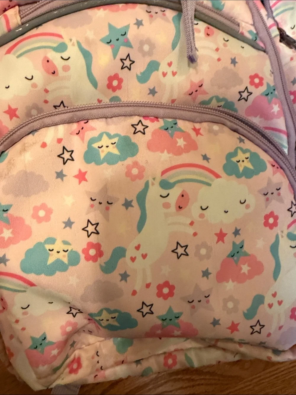 Kids Purple Unicorn & Rainbow Backpack